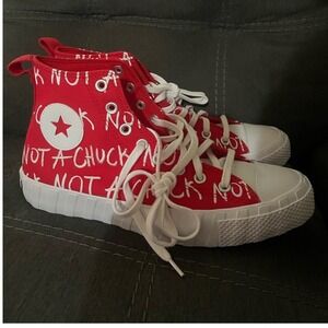 Converse UNT1TL3D Not A Chuck High Top Sneakers Red Men's Size 9 Shoes